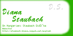 diana staubach business card